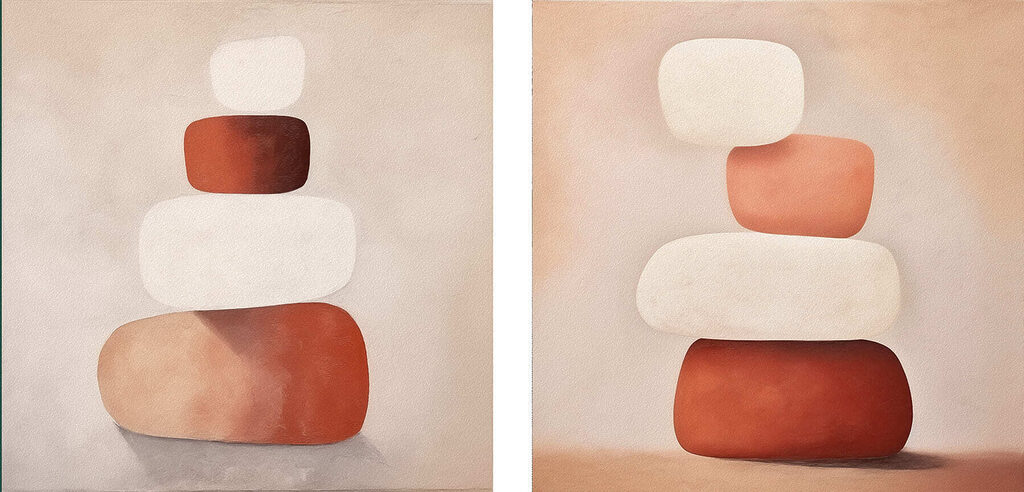 Painting of stacked objects Painting of stacked objects
