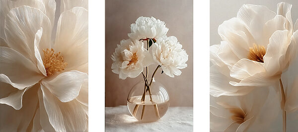 Vase with white flowers in it Vase with white flowers in it