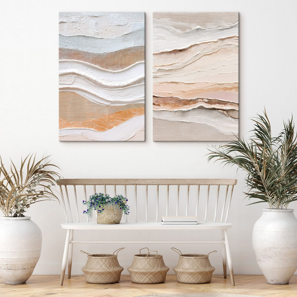Soft waves of earthy tones blend Soft waves of earthy tones blend