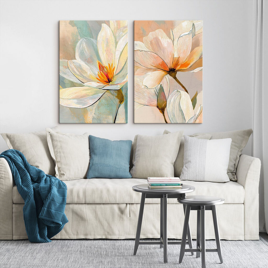 Delicate blooms in soft hues Delicate blooms in soft hues