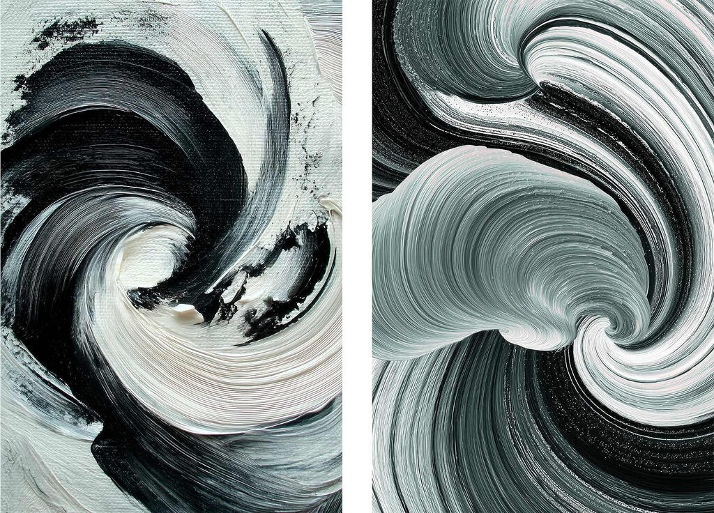 Dynamic swirls of monochrome colors Dynamic swirls of monochrome colors