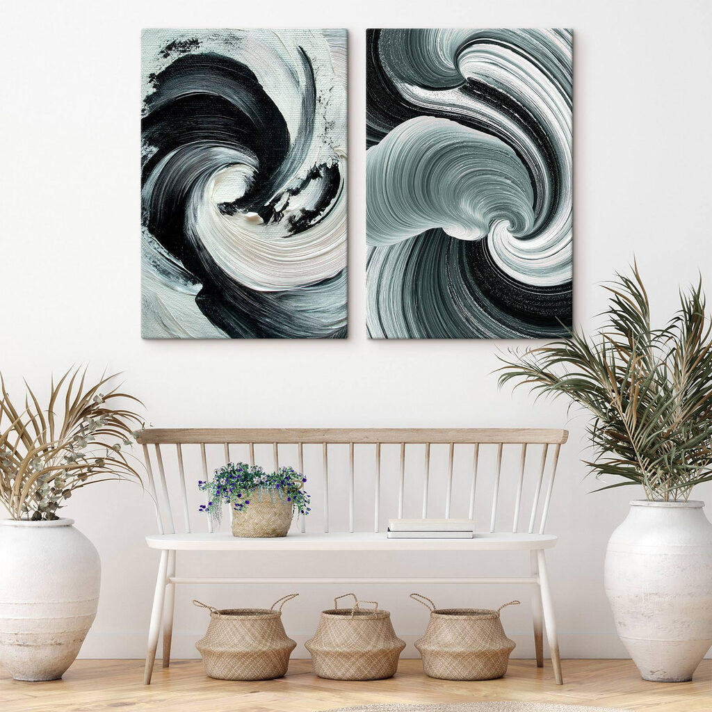 Dynamic swirls of monochrome colors Dynamic swirls of monochrome colors