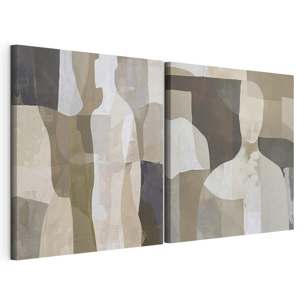 Modularer Leinwanddruck Zwei Kunstwerke