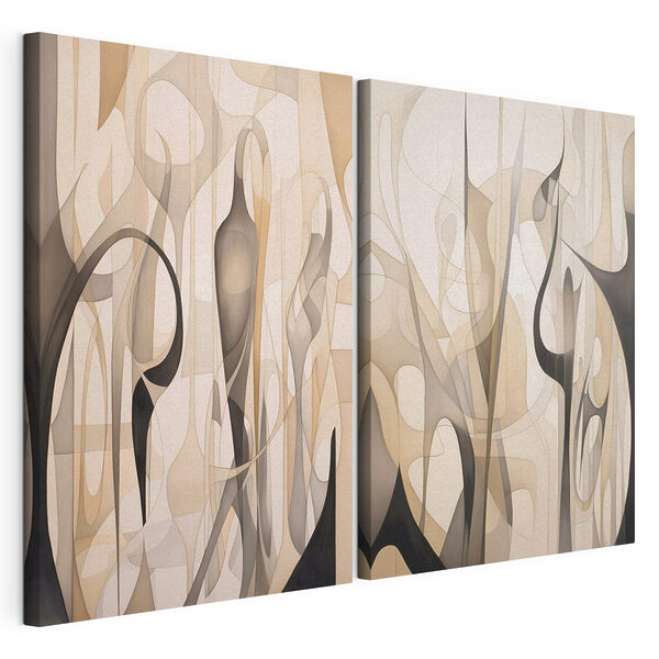 Ein Paar Kunstwerke Modularer Leinwanddruck Ein Paar Kunstwerke