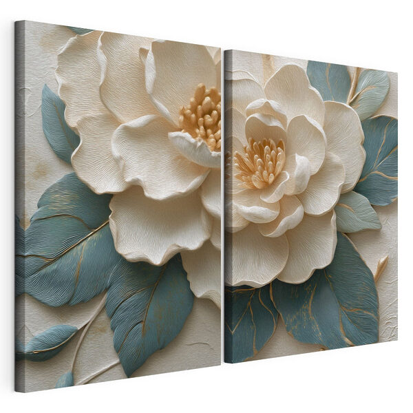 Modularer Leinwanddruck Collage einer Blume