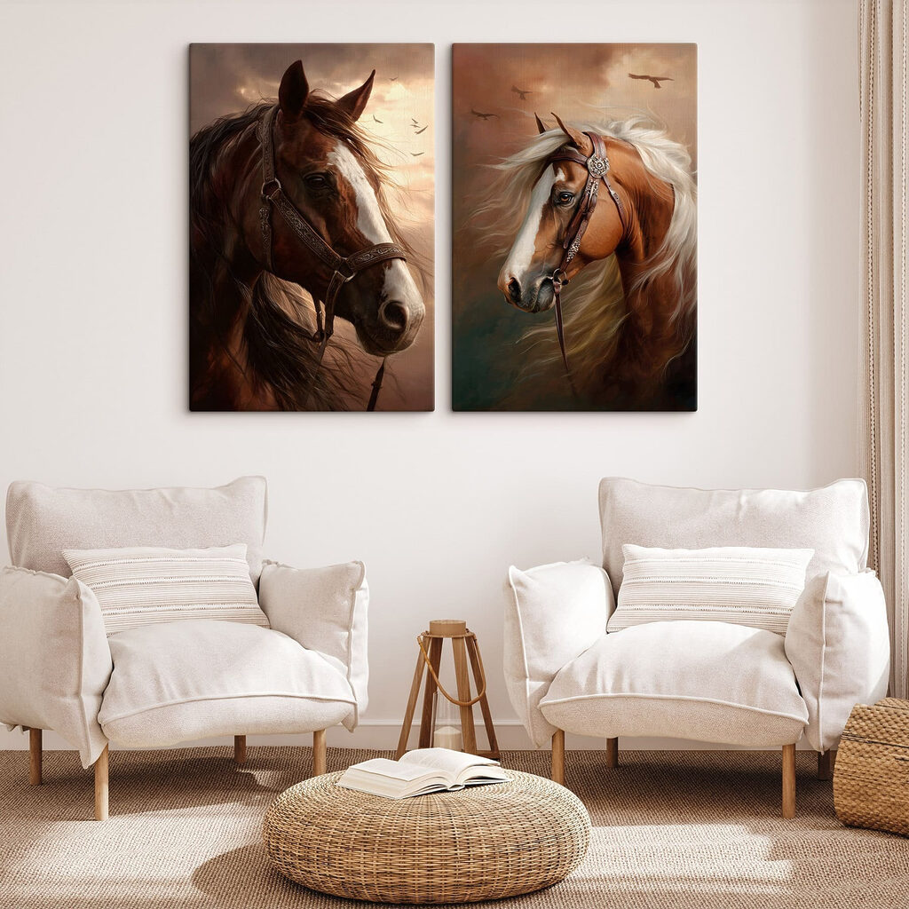 Collage of horses with a bridle Collage of horses with a bridle