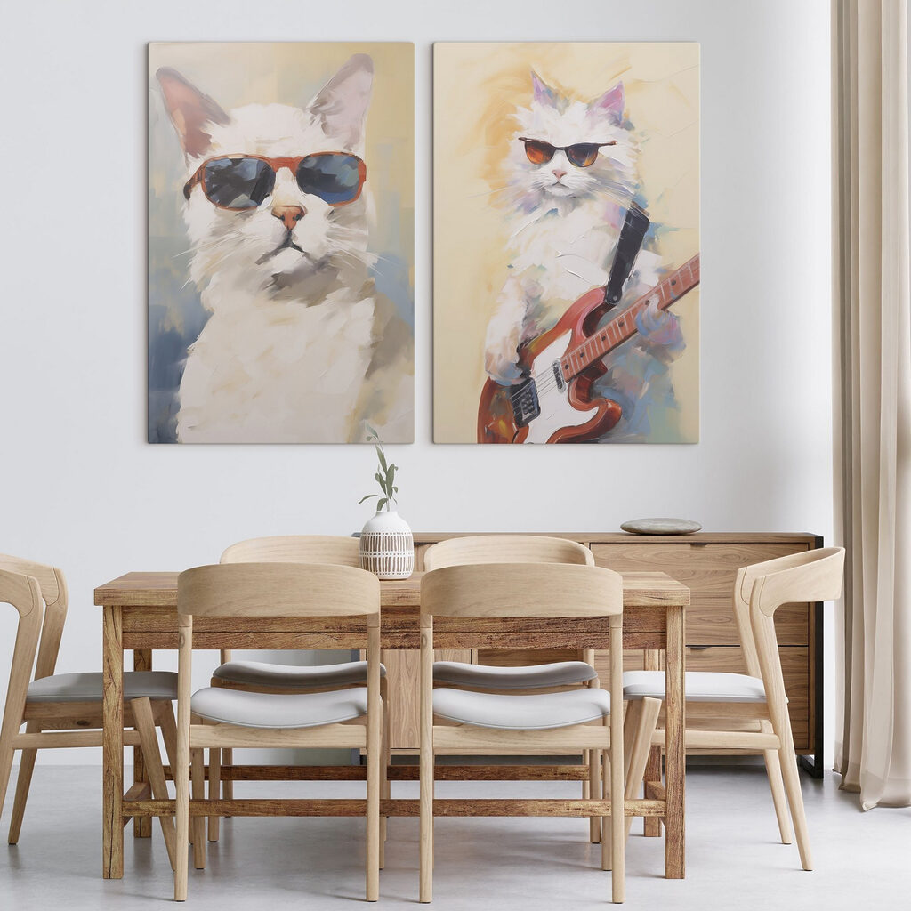 Cat wearing sunglasses and holding a guitar Cat wearing sunglasses and holding a guitar