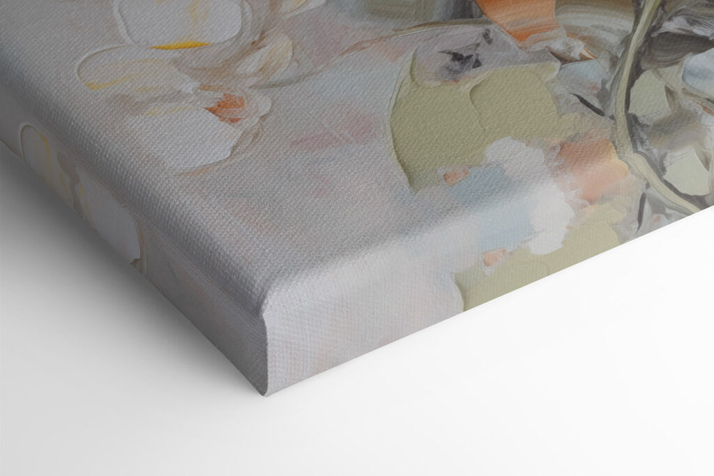 Painting of flowers on a grey background Painting of flowers on a grey background