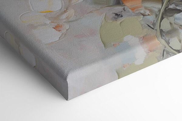 Painting of flowers on a grey background Painting of flowers on a grey background