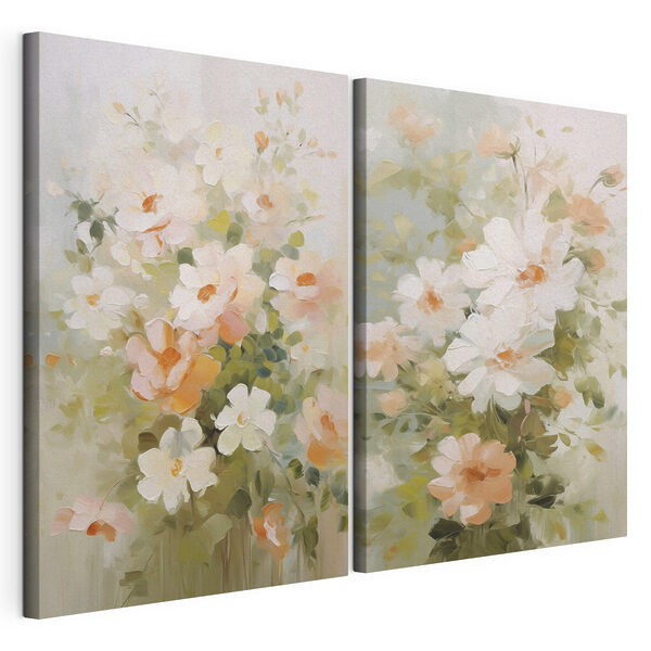 Blumenbild auf Leinwand Modularer Leinwanddruck Blumenbild auf Leinwand