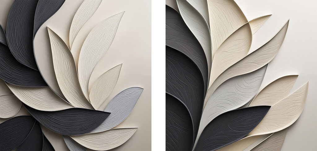 Elegant layers of flowing shapes Elegant layers of flowing shapes