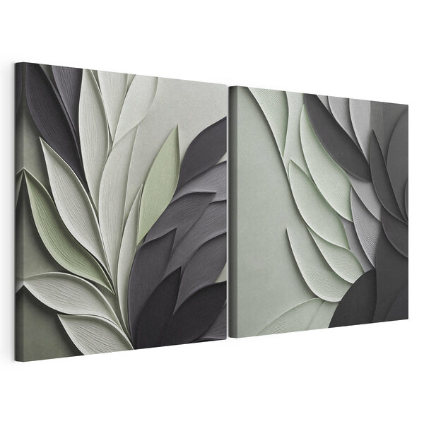 Elegante Schichten, inspiriert von der Natur Modularer Leinwanddruck Elegante Schichten, inspiriert von der Natur