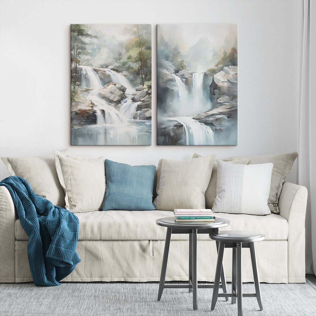 Painting of a waterfall Painting of a waterfall