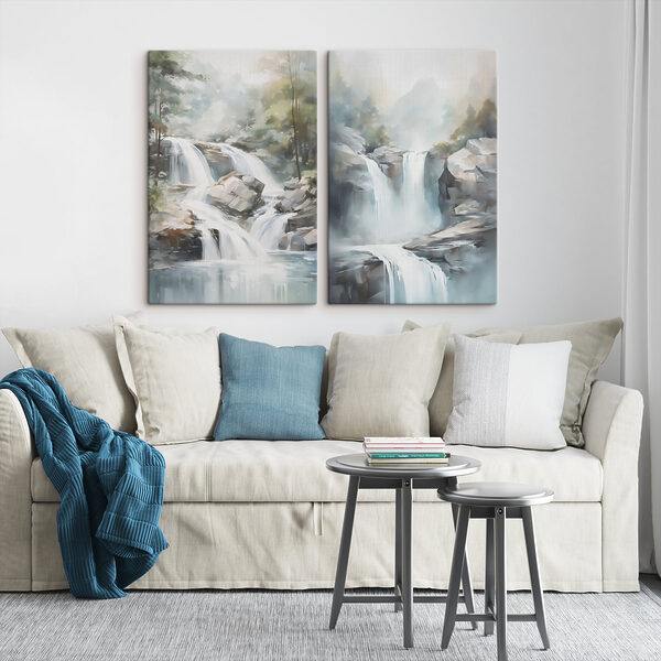 Painting of a waterfall Painting of a waterfall