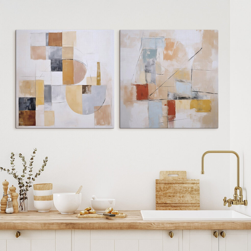 Two paintings of different colors Two paintings of different colors