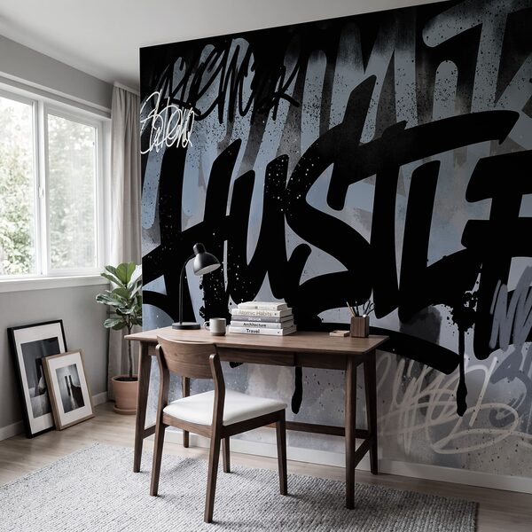 Schwarz-weiße Graffiti Schwarz-weiße Graffiti