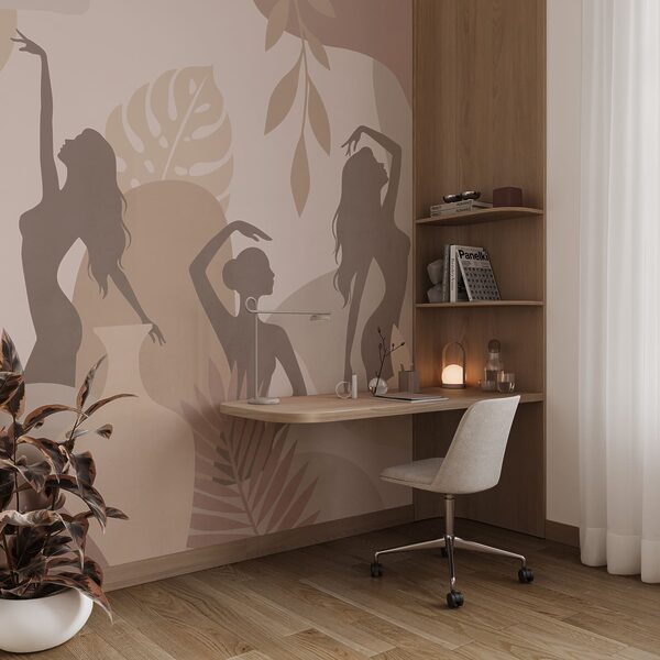 Silhouetten von Frauen und Pflanzen Silhouetten von Frauen und Pflanzen