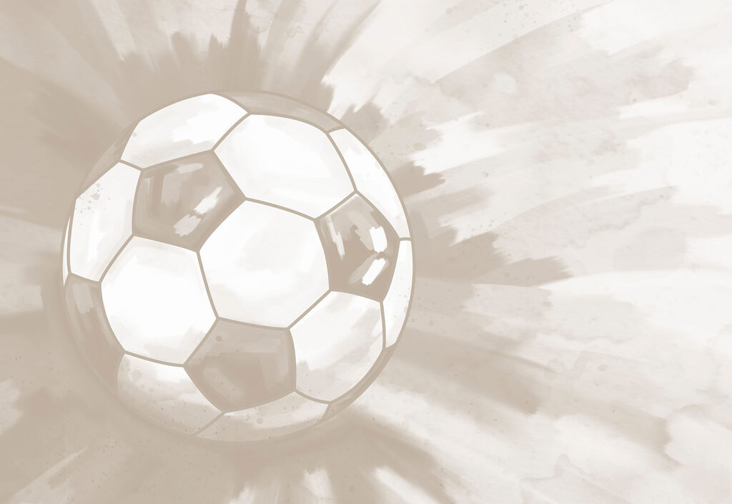 Football ball in the air