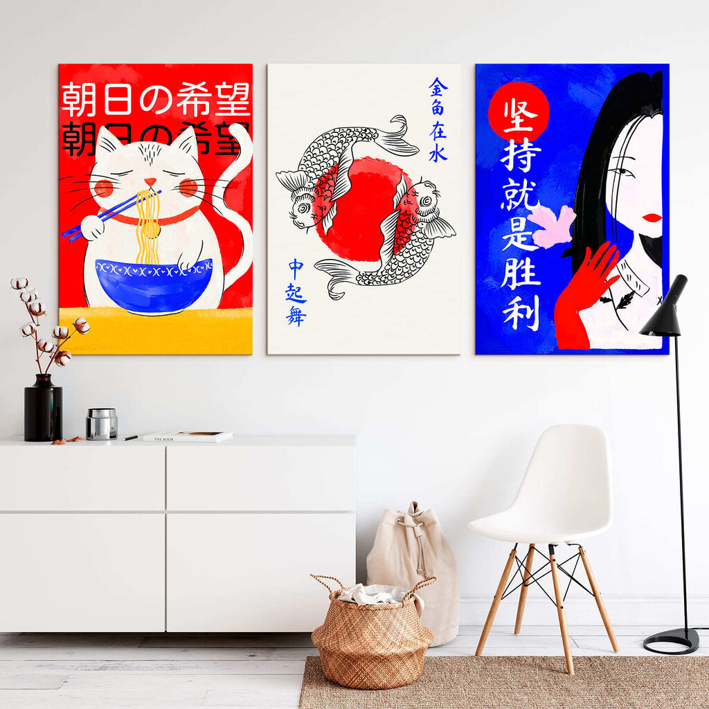 Collage of images of fish and a cup Collage of images of fish and a cup