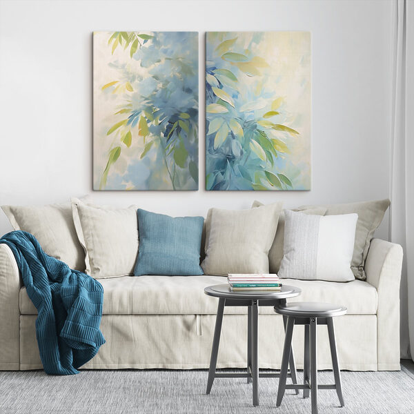 Breezy hues of calming green leaves Breezy hues of calming green leaves