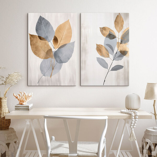 Elegant leaves in soft hues Elegant leaves in soft hues