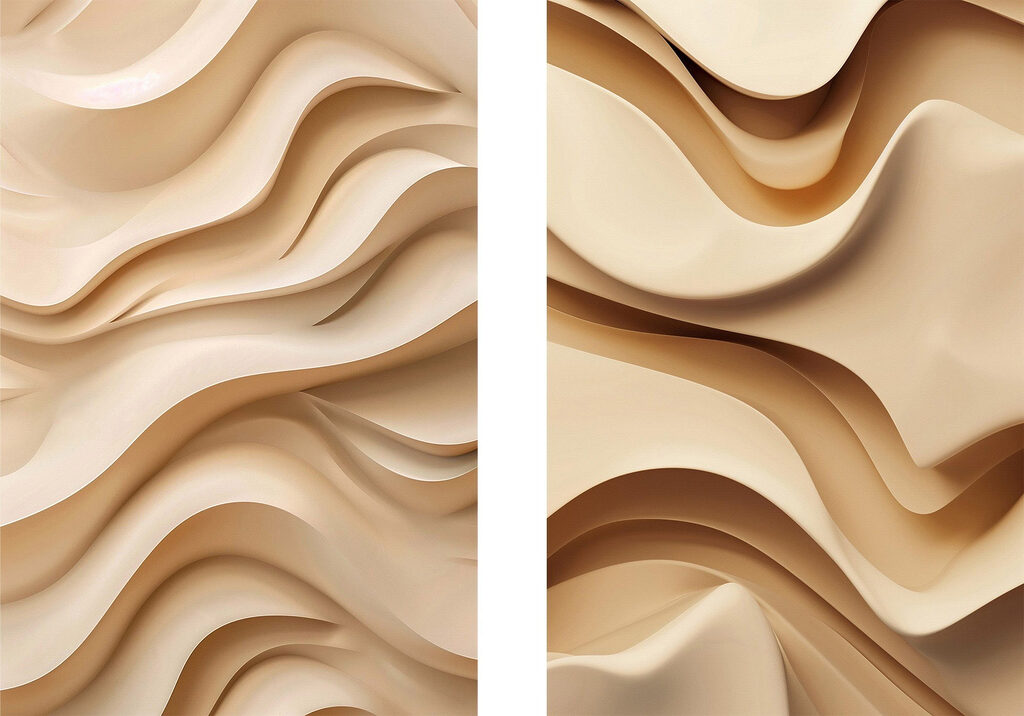 Fluid shapes in soft beige tones Fluid shapes in soft beige tones