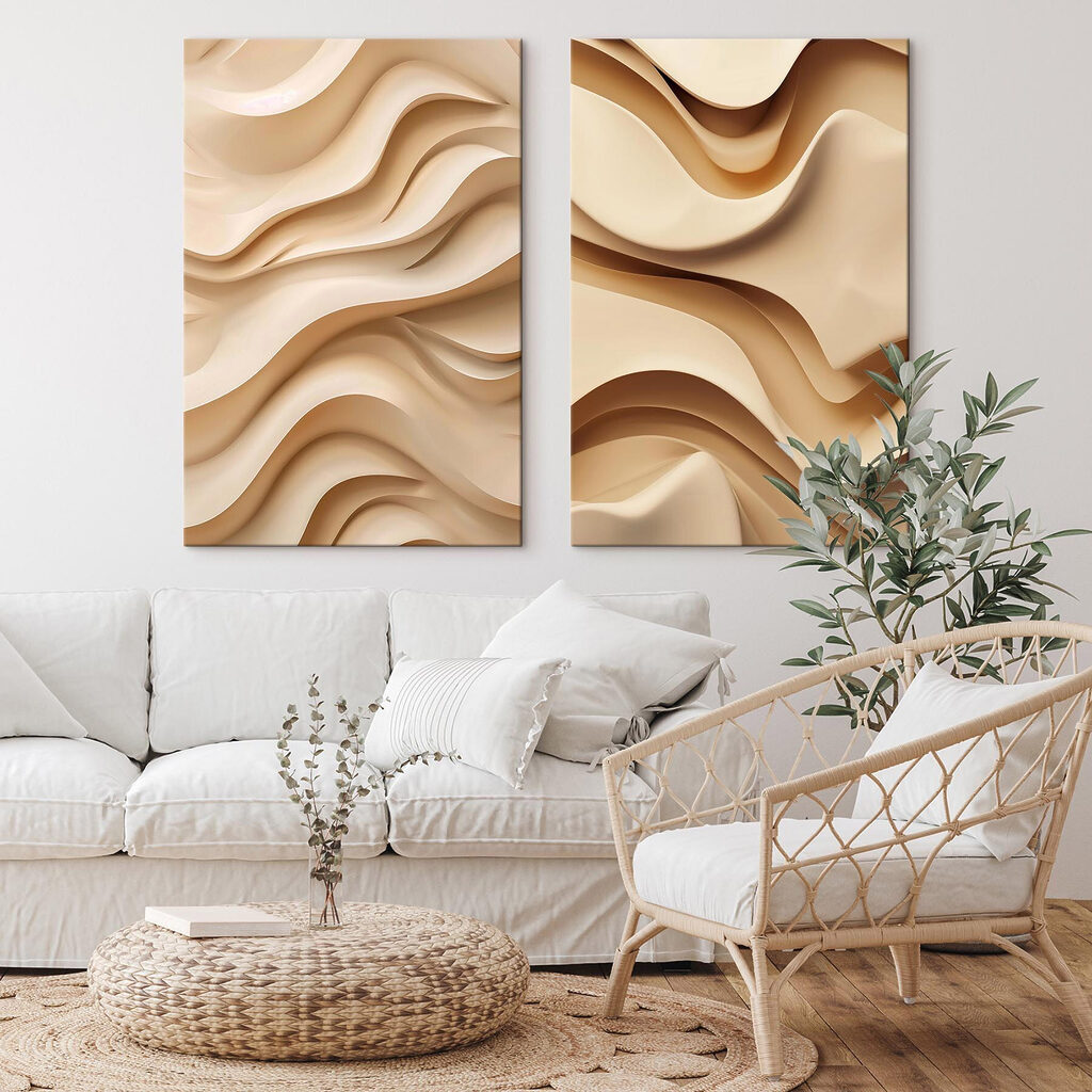 Fluid shapes in soft beige tones Fluid shapes in soft beige tones