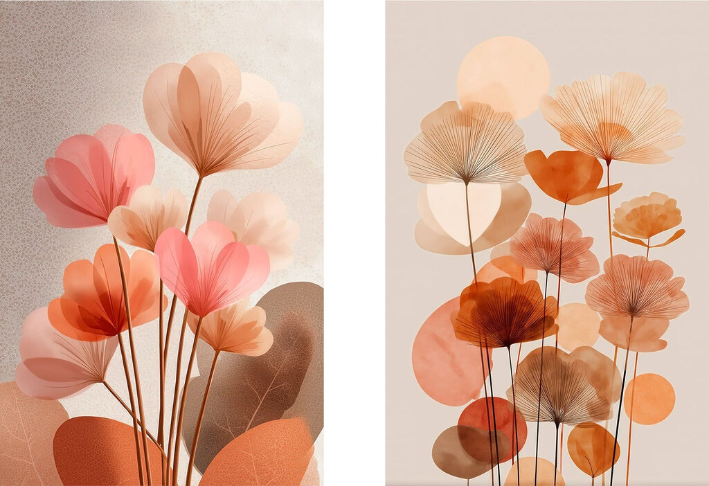 Soft hues in blooming harmony Soft hues in blooming harmony