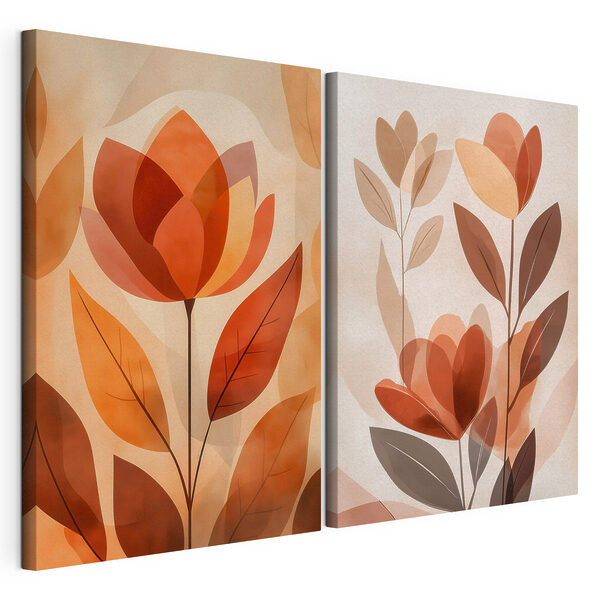 Screenshot einer Blume Modularer Leinwanddruck Screenshot einer Blume