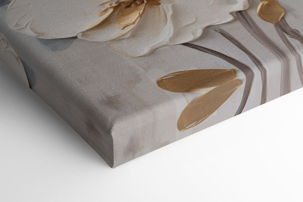 Painting of flowers on a grey background Painting of flowers on a grey background