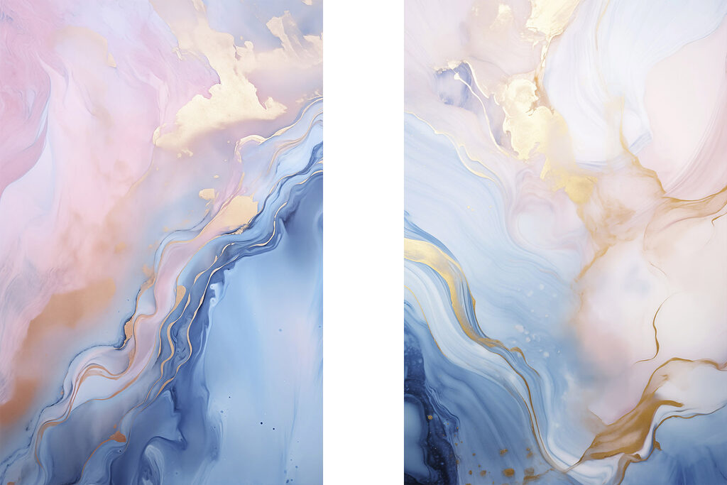 Soft hues blending in harmonious flow Soft hues blending in harmonious flow