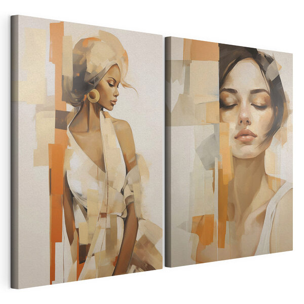 Collage einer Frau Modularer Leinwanddruck Collage einer Frau