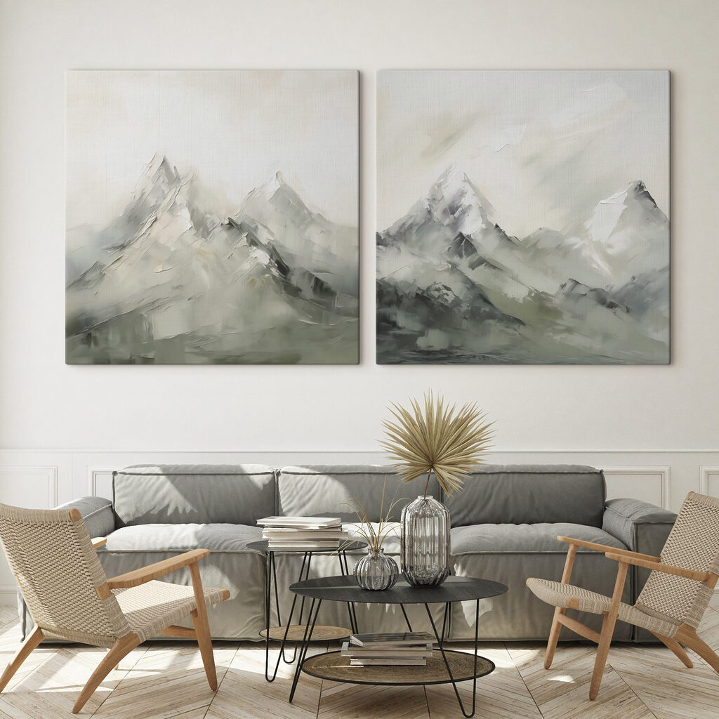 Painting of a mountain Painting of a mountain