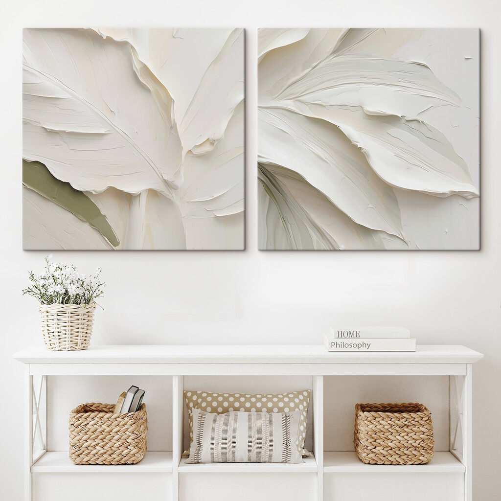 Beautifully crafted leaves in varying shades Beautifully crafted leaves in varying shades