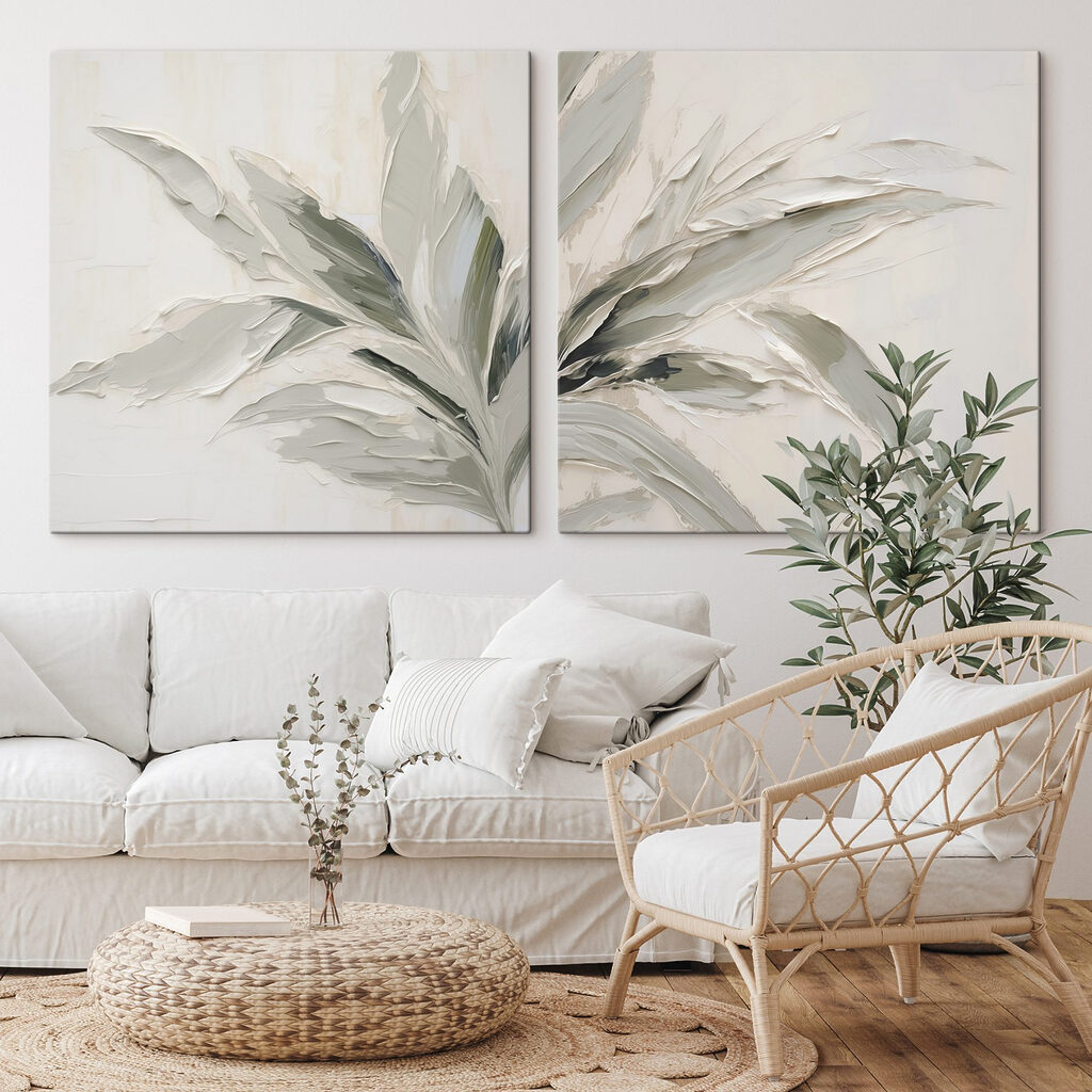Lush leaves in soft tones Lush leaves in soft tones