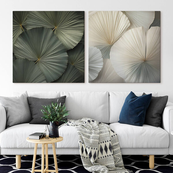 - Intricate fans in soft colors - Intricate fans in soft colors