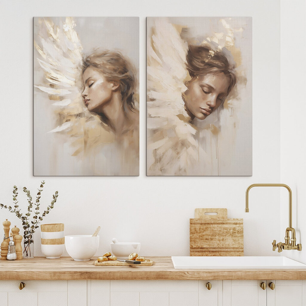 Painting of a woman with wings Painting of a woman with wings