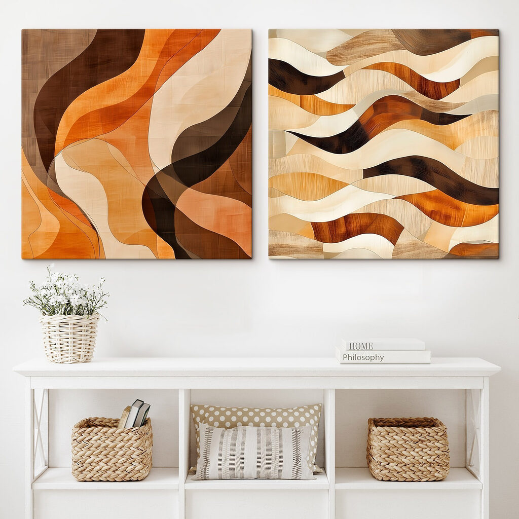 Flowing shapes in warm tones Flowing shapes in warm tones