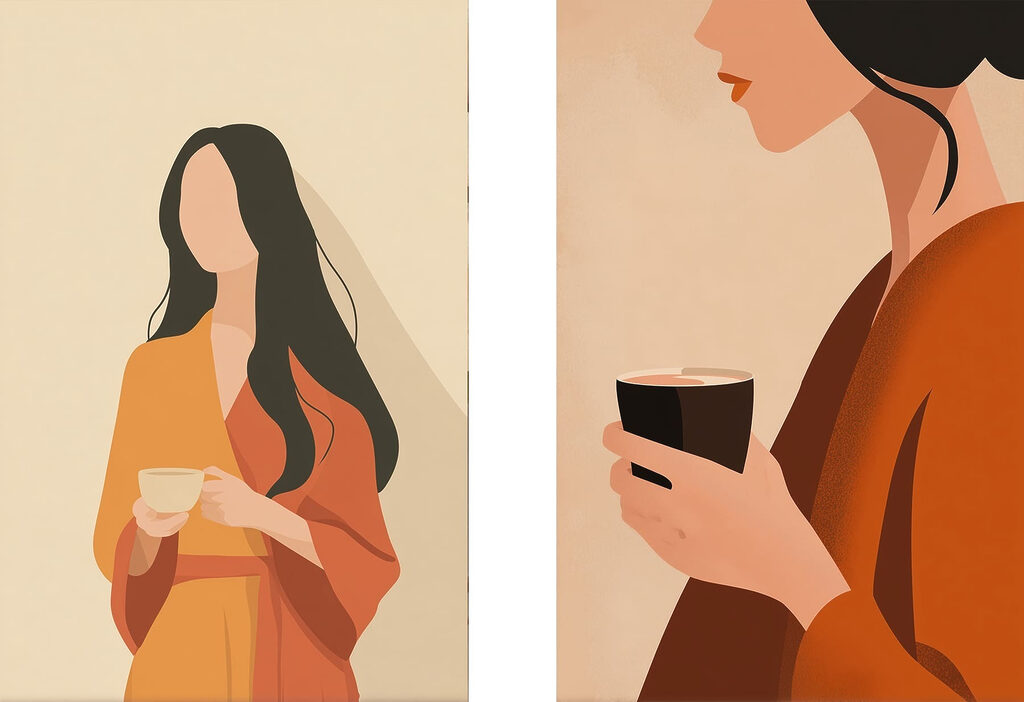 Woman holding a cup of coffee Woman holding a cup of coffee