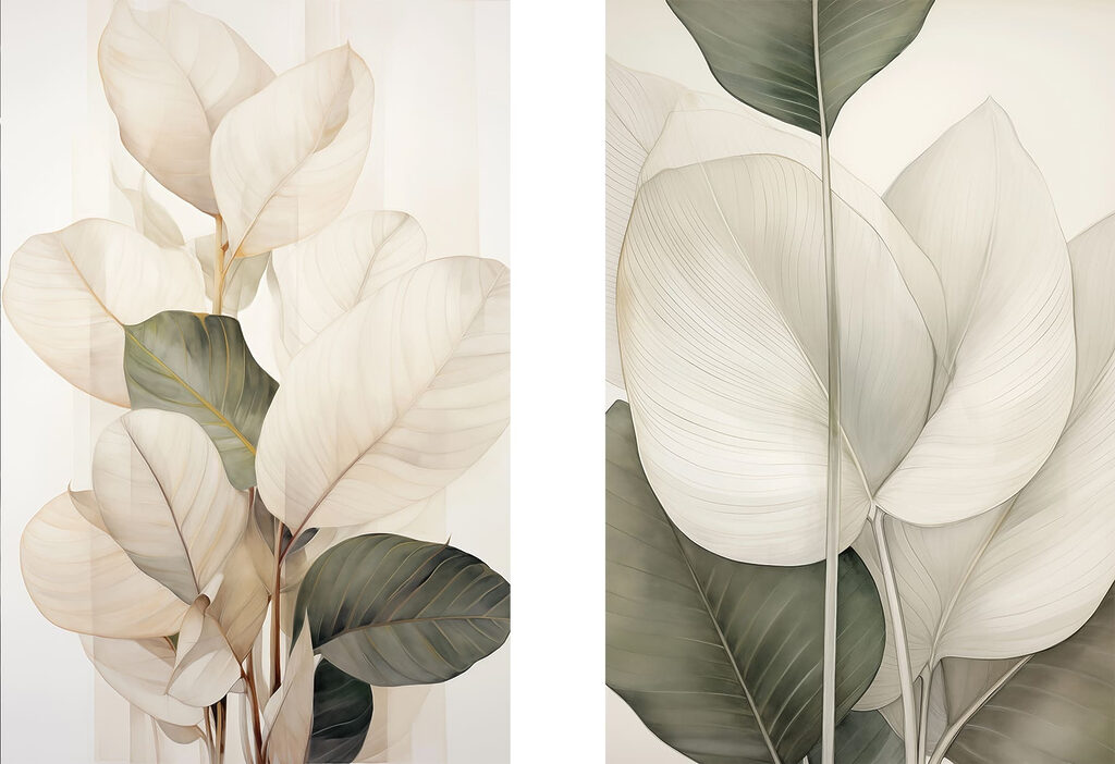 Delicate leaves in soft hues Delicate leaves in soft hues