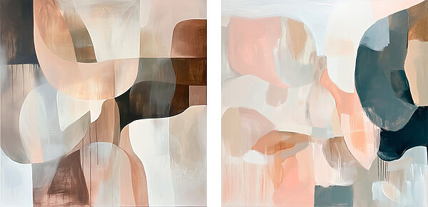 Two paintings of different colors Two paintings of different colors