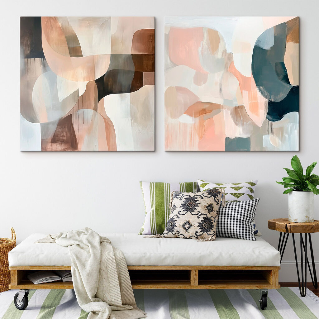 Two paintings of different colors Two paintings of different colors