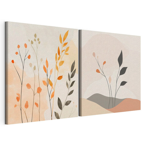 Zwei Bilder von Pflanzen Modularer Leinwanddruck Zwei Bilder von Pflanzen