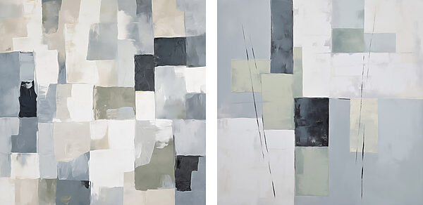 Painting of squares and rectangles Painting of squares and rectangles
