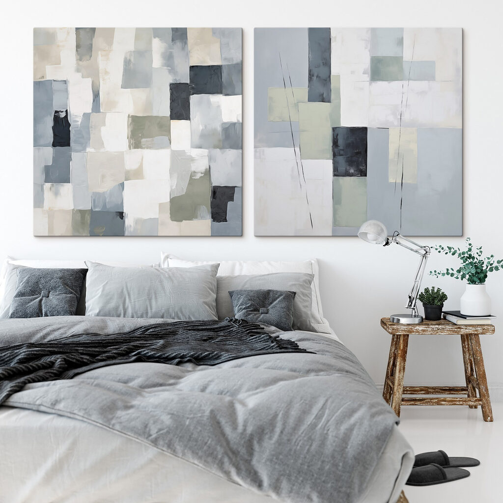 Painting of squares and rectangles Painting of squares and rectangles