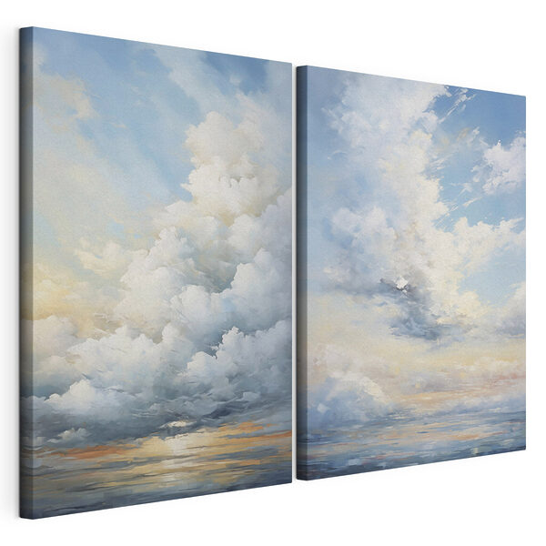 Gemälde von Wolken am Himmel Modularer Leinwanddruck Gemälde von Wolken am Himmel