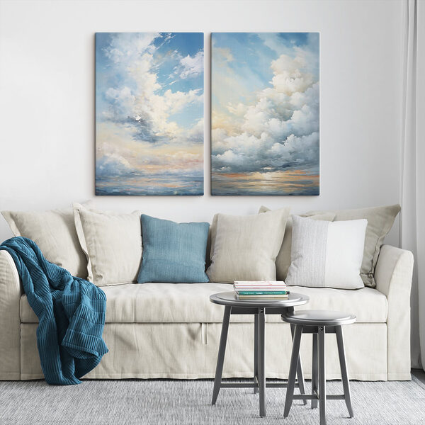 Painting of clouds in the sky Painting of clouds in the sky