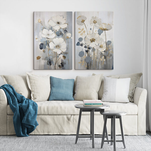 Painting of flowers and leaves Painting of flowers and leaves