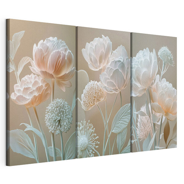 Blumen-Collage Modularer Leinwanddruck Blumen-Collage