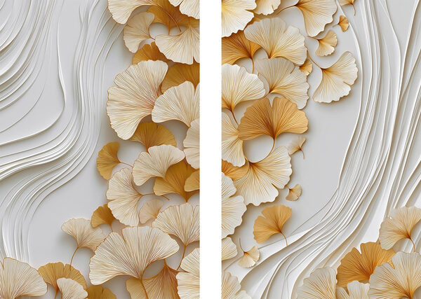 Flowing shapes with organic patterns Flowing shapes with organic patterns